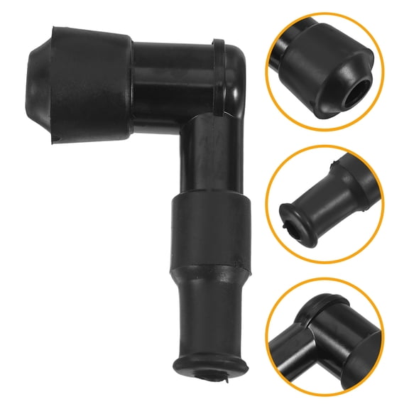 CIMAXIC High-Temperature Resistance Spark Plug Boot Cap Black Plastic 5Pcs
