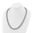 thumbnail image 4 of Chisel Stainless Steel Polished 8mm 24 inch Byzantine Link Necklace, 4 of 6