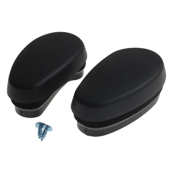 Black Plastic Tubular Side Steps Bars End Caps for 2009-2022 Dodge Ram