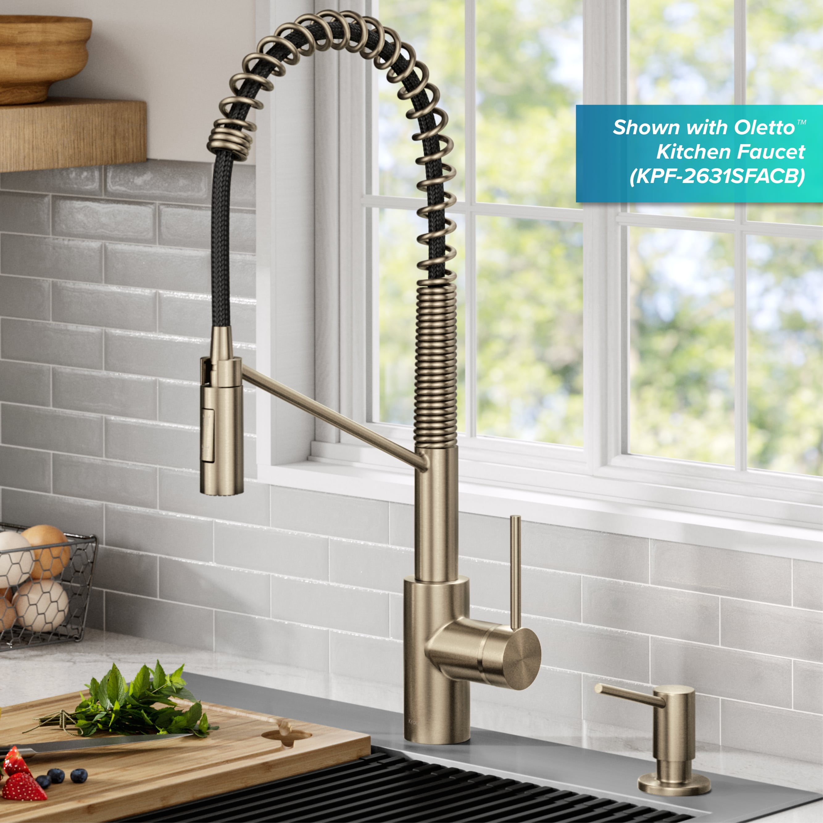 KRAUS Kitchen Soap and Lotion Dispenser in Spot-Free Antique Champagne Bronze