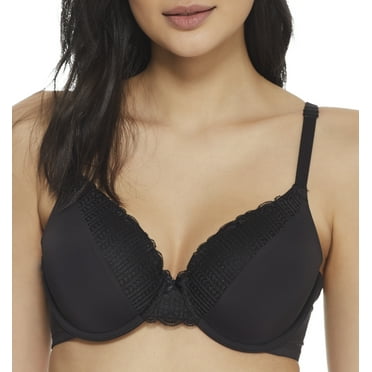 Women's Maidenform 09404 Comfort Devotion Embellished Extra Coverage Bra (Black 36D)
