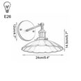 thumbnail image 4 of FSLIVING Modern White Umbrella Shade 2 Lights LED Wall Sconce Battery Powered, 4 of 5