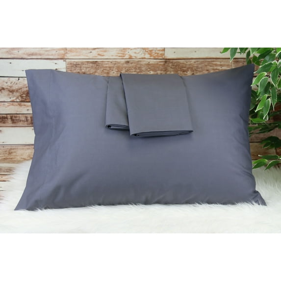 Aiking Home 2-Pack of 280 Thread Count Easy-Care Pillow Case Set, Standard, Gray