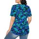 thumbnail image 5 of Camiseta de Cuello Redondo de Impresión Floral Casual de Manga Corta de las Mujeres, Blusa de Verano de Moda Ligera para el Día Y la Fiesta, 5 of 8
