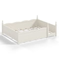 thumbnail image 6 of Bellemave Montessori Queen Floor Bed with Bookshelf, Solid Wood Kids Queen Size Bed Frame with Rail and Slats, No Box Spring Needed (Beige), 6 of 8