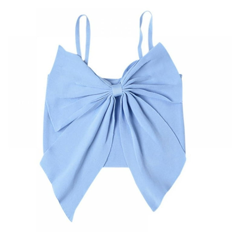 Tops for Women Big Bow Front Shirred Back Cami Top Tank Tops : :  Clothing, Shoes & Accessories