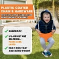 thumbnail image 3 of High Back Full Bucket Toddler Swing Seat with 3- Point Adjustable Safety Harness, 66 inch Detachable Chain,Suitable for Babies Aged 6-24 Months，Baby Swing for Swingset (orange), 3 of 14