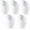 White, variant on NOGIS 5 Pack Plastic Lampshade,5.4 inch High,4.3 inch Diameter,1.65 inch Fitter,Replacement Plastic Lamp Shade for LED Floor Lamp - White