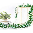 thumbnail image 4 of Nvzi Paquete de 8 guirnaldas de flores artificiales de plástico de 65 pies para decoración de bodas, color morado, 4 of 5
