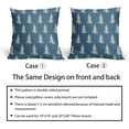 thumbnail image 6 of Christmas Pillow Covers 18x18 Set of 2 Blue Xmas Tree Rustic Style Winter Print Decorative Outdoor Pillowcases Holiday Decorations Throw Cushion Case Decor for Couch Sofa Bed, 6 of 6