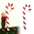 thumbnail image 2 of 6 FT Christmas Inflatables Candy Cane Outdoor Decorations Blow Up Yard Candy Cane with Built-in LEDs for Holiday Xmas Garden Lawn Decor(70.8 Inch), 2 of 9