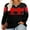 Plaid Red, variant on TIYOMI Ladies Plus Size 4X Christmas Tunic Long Sleeve Green Plaid Color Block Crewneck Shirt Loose Fit Tops Autumn Fall Winter Blouses 4XL 24W 26W
