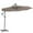 Dark Taupe, variant on 10 ft LED Lighted Outdoor Patio Offset Cantilever Umbrella,Taupe
