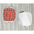 thumbnail image 4 of Letter R Football Scarlet and Grey Compact Mirror, 4 of 4