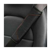 2PCS Car Seat Belt Cover, Carbon Fiber Safety SeatBelt Shoulder Strap Covers, Breathable Leather Soft and Comfortable Harness Pad Protect Your Neck and Shoulder, Compatible with All Cars