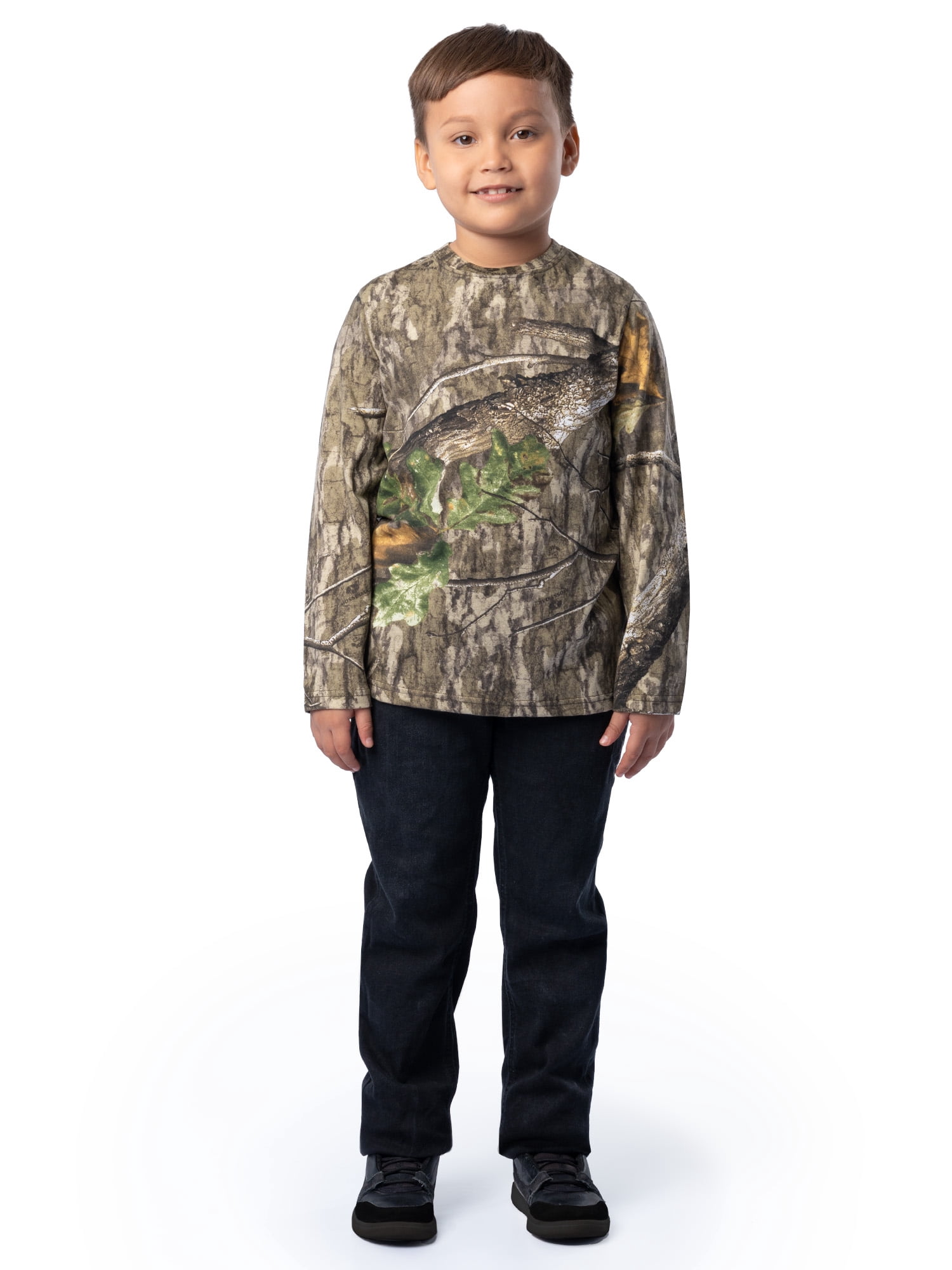 Mossy Oak Youth Hunting Camo Long Sleeve T-Shirt, Size XS-XL