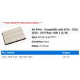 thumbnail image 2 of Air Filter - Compatible with 2014 - 2018, 2020 - 2021 Ram 1500 3.0L V6 2015 2016 2017, 2 of 2