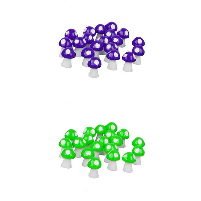 de Miniatura Decorativos para Casa Adornos Multicolor Durable DIY Verde púrpura