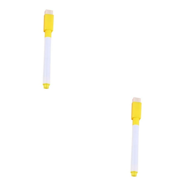 Methold Teachers Artist Blackboard Painting Pen with Writing Erasable Stationery Chalkboard Pencil Eraser Markers Handwriting Smooth amarillo negro 2piezas