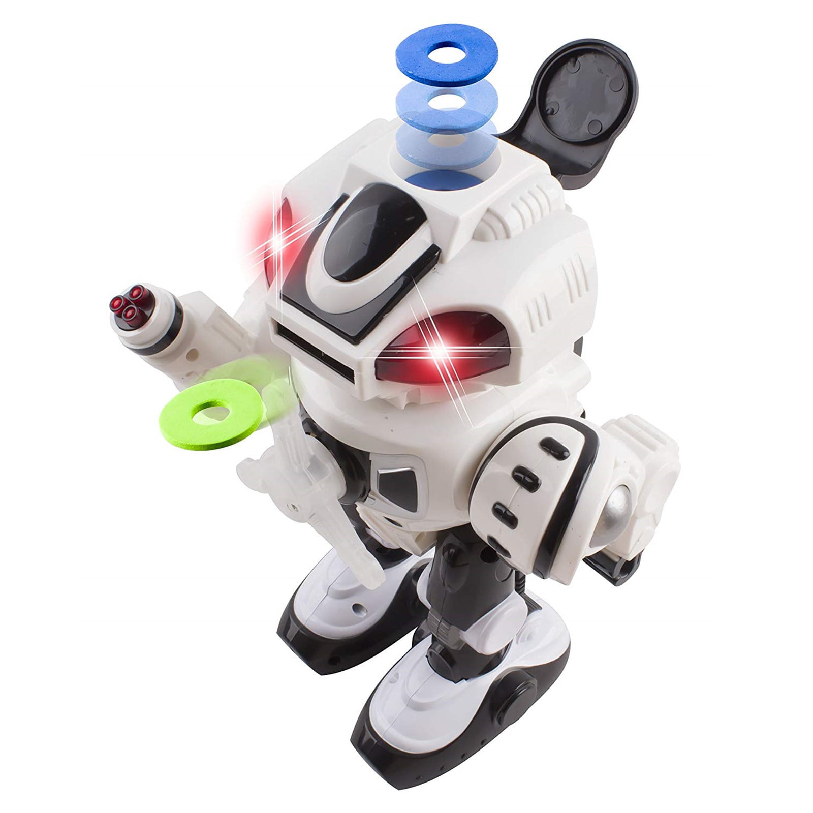 Toy Walking Robot With Shooting Disc Lights And Sound Kids Action Android KD08B 