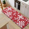 thumbnail image 5 of Red Christmas Snowflake Pattern Kitchen Rug Mat,Kitchen Runner Rugs Non Skid Washable,Decorative Kitchen Floor Mats for Kitchen,Sink,Laundry,17"x47.2", 5 of 7