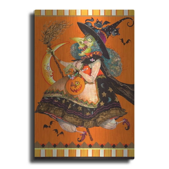 Luxe Metal Art 'Witch' by David Galchutt, Metal Wall Art, 12"x16"