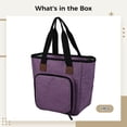 thumbnail image 4 of Oxford cloth woven handbag, multifunctional storage tote bag, wide mouth design, long-lasting zipper and shoulder straps, 4 of 5