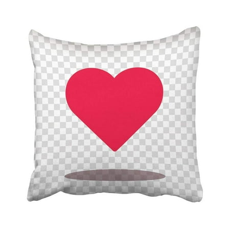 - WOPOP Romance Heart Love Valentine Symbol Amour Care Clipart Date Day Flat Pillowcase 18x18 inch