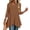 Coffee, variant on Womens Loose‑Fit Solid Tunic Blouse Round Neck 3/4 Sleeve Irregular Hem Pullover Top For Daily Casual Wear Army Green 3XL