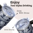 thumbnail image 4 of 20oz elephant Tumbler with Handle elephant Lover Cup Gift Travel Car Home Use Ideal Birthday Thanksgiving Gift for Women Men, 4 of 6