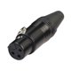 thumbnail image 2 of 10uds. DIY micrófono XLR 3 pines conector hembra Cable conector de soldadura adaptador de micrófono, 2 of 2