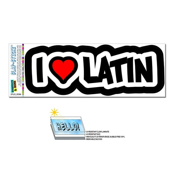 I Love Heart Latin - Language Class School Education SLAP-STICKZ(TM) Premium Sticker