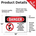 thumbnail image 2 of Non OSHA Danger Vinyl Decal Label 18 Inch x 12 Inch - 5 Pack, 2 of 6