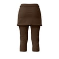 thumbnail image 6 of Audhol Skirt with Leggings, Skirted Leggings for Women Athletic Skorts Gym Tennis Yoga Legging High Waisted Leggings with Skirts Skirt with Leggings for Women Brown 3XL, 6 of 8