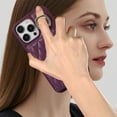 thumbnail image 6 of for iPhone 16 Detachable Shoulder Strap Wallet Case, with Card Slots & 360-degree Rotation Stand Ring Flip Premium PU Leather Protective Cover Lanyard for Women Girls, Deeppurple, 6 of 11