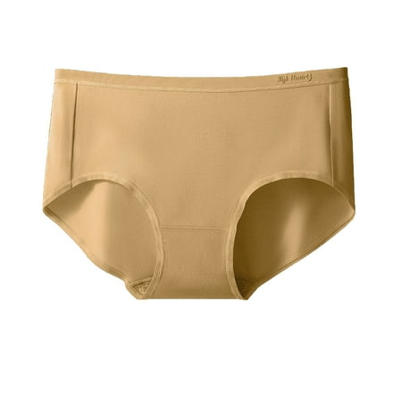 Scyoekwg Womens Underwear Mid Waisted Underwear Ladies Underpants Hipster Panties Seamless Solid Color Stretchy Comfort Underpants(Yellow M)
