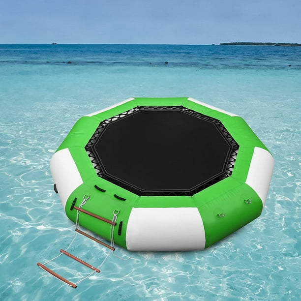 Vevor 17ft Inflatable Bounce Water Bouncer Trampoline Swimming Jump Floating With Ladder Walmart Com Walmart Com
