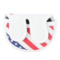 thumbnail image 1 of Waterproof PU Golf Mallet Headcover Center Putter Cover Protector with Magnetic Closure(Small Semi circular Double Ears ), 1 of 5