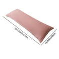 thumbnail image 5 of Washed Linen Style Long Body Pillowcase | 48x150cm (18.89x59.05in) | Soft Polyester Pillow Cover for Pregnancy, Back & Neck Support | Wrinkle & Shrink Resistant | 1 Piece Pink, 5 of 7