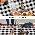 thumbnail image 5 of Fall Gnomes Outdoor Rug for Patio/Deck/Porch, Non-Slip Large Area Rug 6 x 9 Ft, Thanksgiving Pumpkin Maple Black White Plaid Indoor Outdoor Rugs Washable Area Rugs, Camping Rug Carpet Runner, 5 of 8