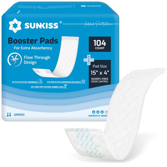 Almohadillas de refuerzo SUNKISS Trustplus Extra Absorbency, 104 unidades