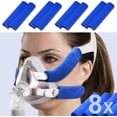 thumbnail image 1 of 8-Pack Cpap Headgear Strap Covers, Universal Reusable Cpap Strap Covers, Soft-fleece Strap Pads, Reduce Red Marks & Skin Irri-tation, 1 of 5