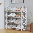 thumbnail image 3 of WRKEKC Clearance 4-Tier Steel Shoe Rack, Heavy-Duty Rustproof Shoe Organizer for Entryway, Dormitory, and Closet Storage, 3 of 5