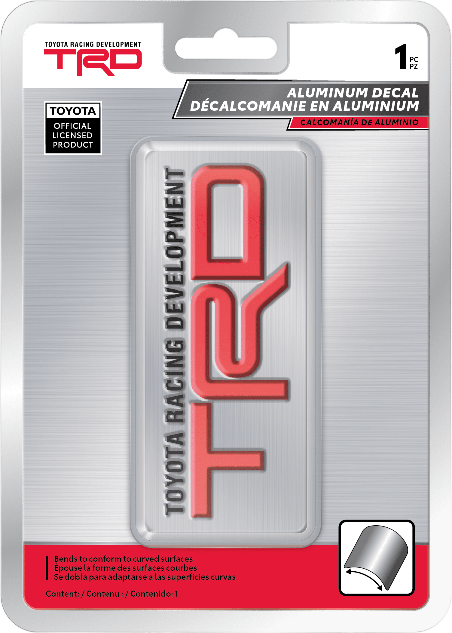 Toyota TRD Aluminum Automotive Decal