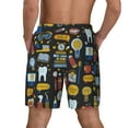 thumbnail image 3 of Qekee Teeth print Mens Swim Quick Dry Stretch Swim Shorts Lining Bathing Suits Swimwear Beach Shorts with Pockets, 3 of 9