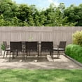 thumbnail image 1 of vidaXL 9 Piece Garden Dining Set with Cushions Poly Rattan and Steel, 1 of 5