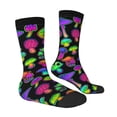 thumbnail image 4 of Yiaed Bright Mushrooms Print Great elasticity Crew Socks Sports socks for Men and Women, 4 of 5
