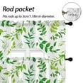 thumbnail image 2 of HonorHut Floral Kitchen Curtains Sets 2 Tiers Light Filtering Pocket Valances Decorative Leaf Printing Drapes Curtain Valance and Tier Set Fresh Green, 2 of 6