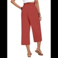 thumbnail image 4 of Pantalones Cortos para Mujer, Informales, con Cordón y Bolsillos, Holgados, de Cintura Alta y Pierna . Naranja Rojo XXL, 4 of 6