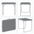 thumbnail image 4 of BTY Portable Folding Table 31.5 Inch, Lightweight Waterproof Utility Table with Locking Legs, Compact Design for Picnic, Camping, Office, and Kitchen，Charcoal Gray, 4 of 10